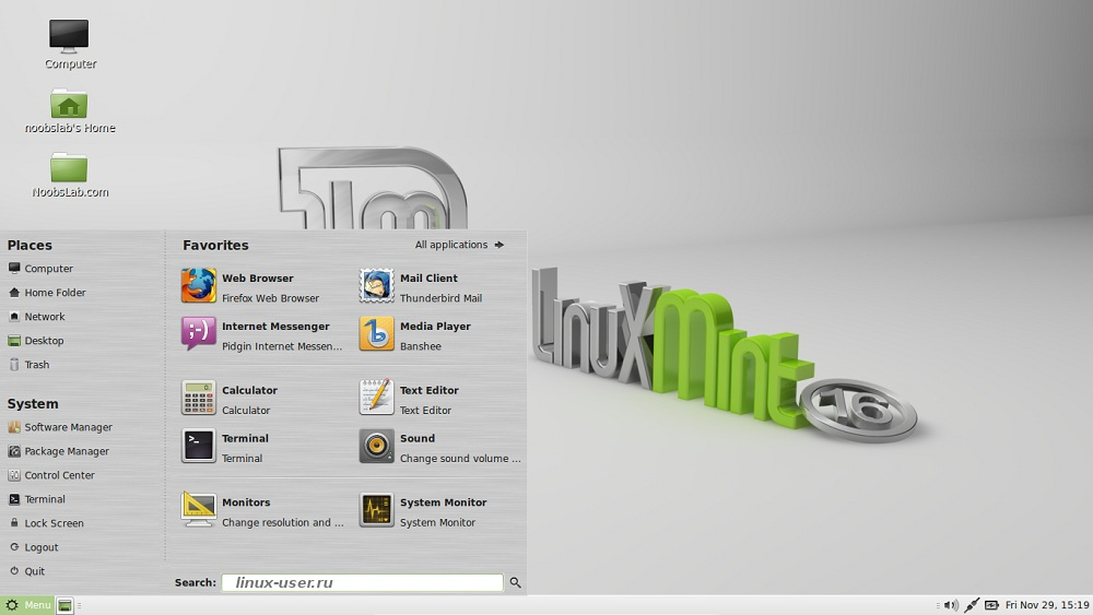 Обзор  Linux Mint 16 Mate