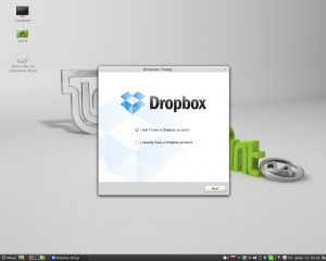 Ввод данных от Dropbox в Linux Mint 14 Cinnamon