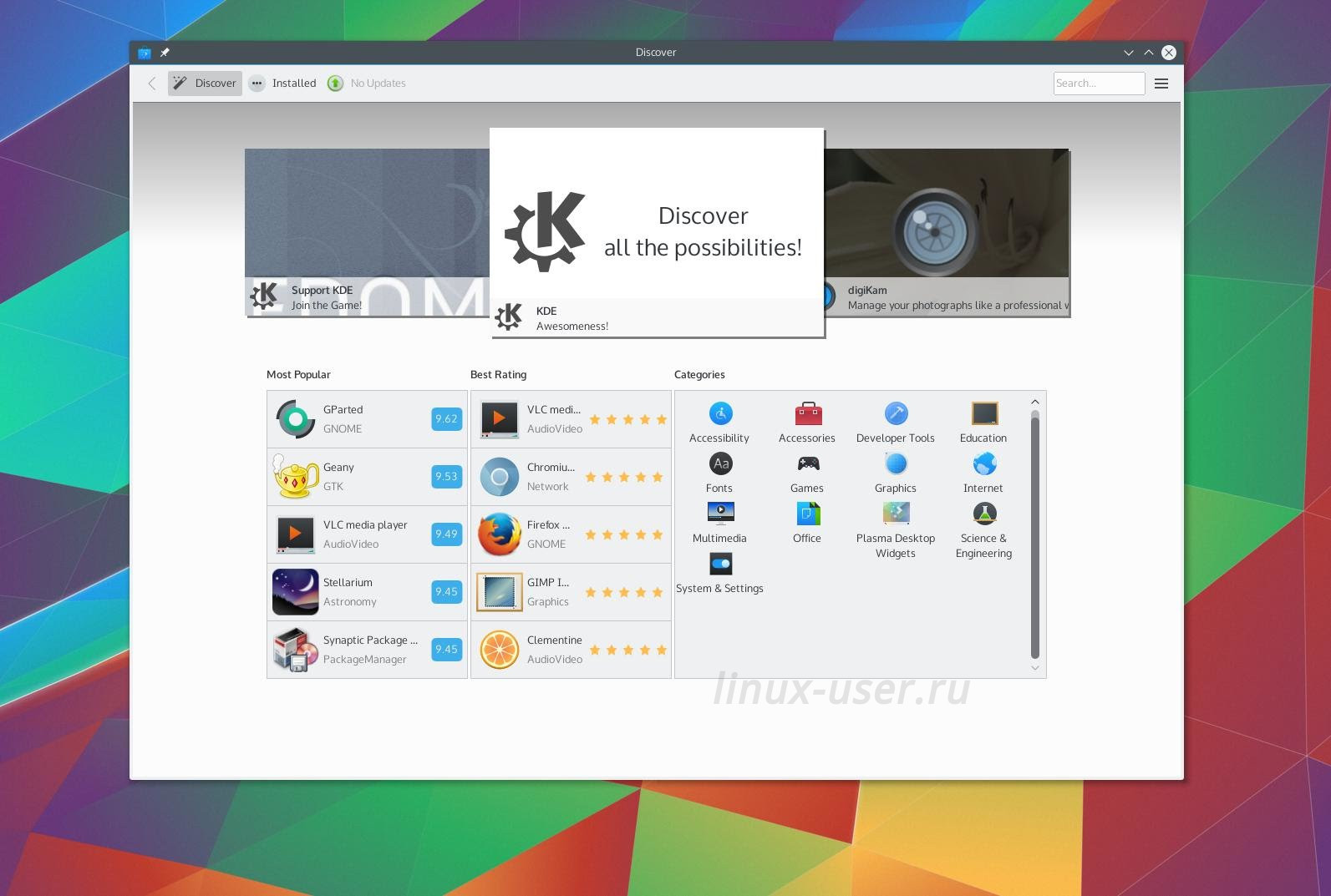 KDE Plasma 5.5 в Kubuntu 15.10